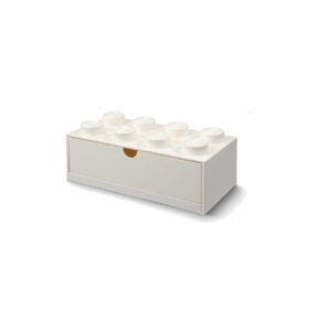 Biely stolový box so zásuvkou LEGO® Brick