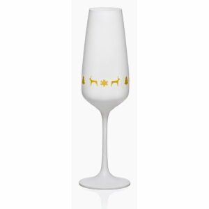 Súprava 6 bielych pohárov na šampanské Crystalex Nordic Vintage