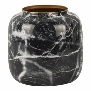 Čierno-biela železná váza PT LIVING Marble