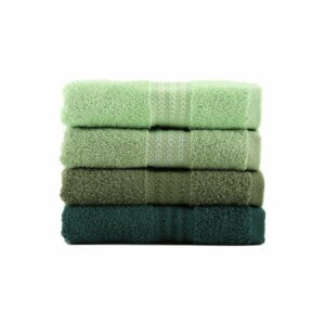 Súprava 4 zelených bavlnených uterákov Foutastic
