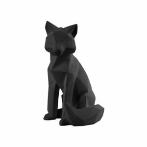 Matne čierna soška PT LIVING Origami Fox