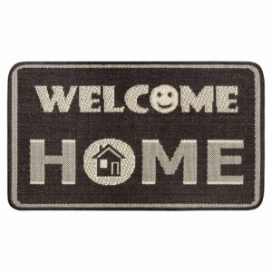 Hnedá rohožka Hanse Home Weave Smiley Welcome