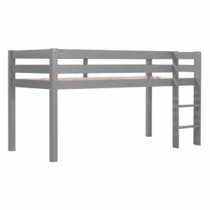 Sivá poschodová detská posteľ z borovicového dreva 90x200 cm PINO – Vipack