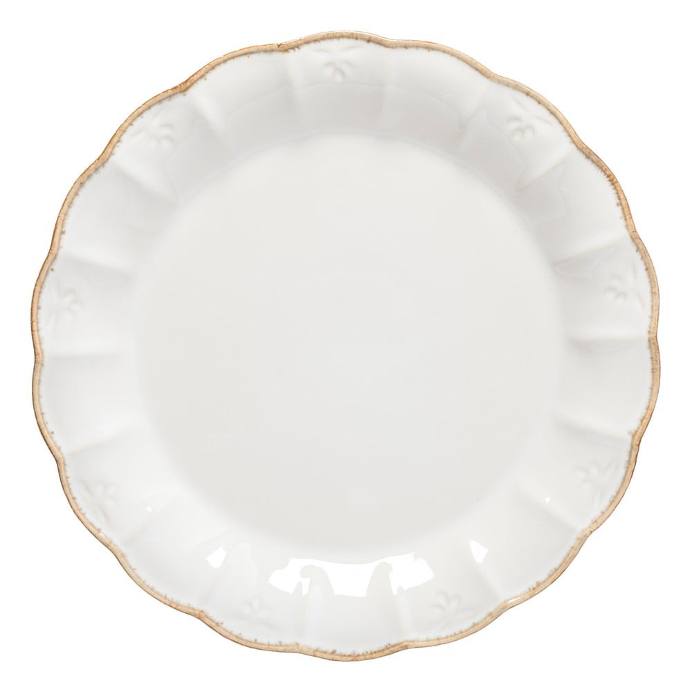 Biely kameninový tanier Casafina