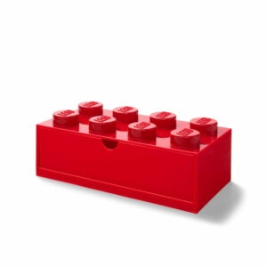 Červený stolový box so zásuvkou LEGO®