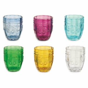 Súprava 6 farebných pohárov na vodu Villa d