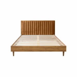 V medenej farbe/v prírodnej farbe dvojlôžková posteľ s roštom 160x200 cm Oceane – Bobochic Paris