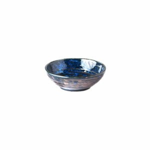 Modrá keramická malá miska MIJ Copper Swirl