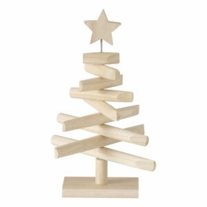 Drevený dekoratívny vianočný stromček Boltze Jobo