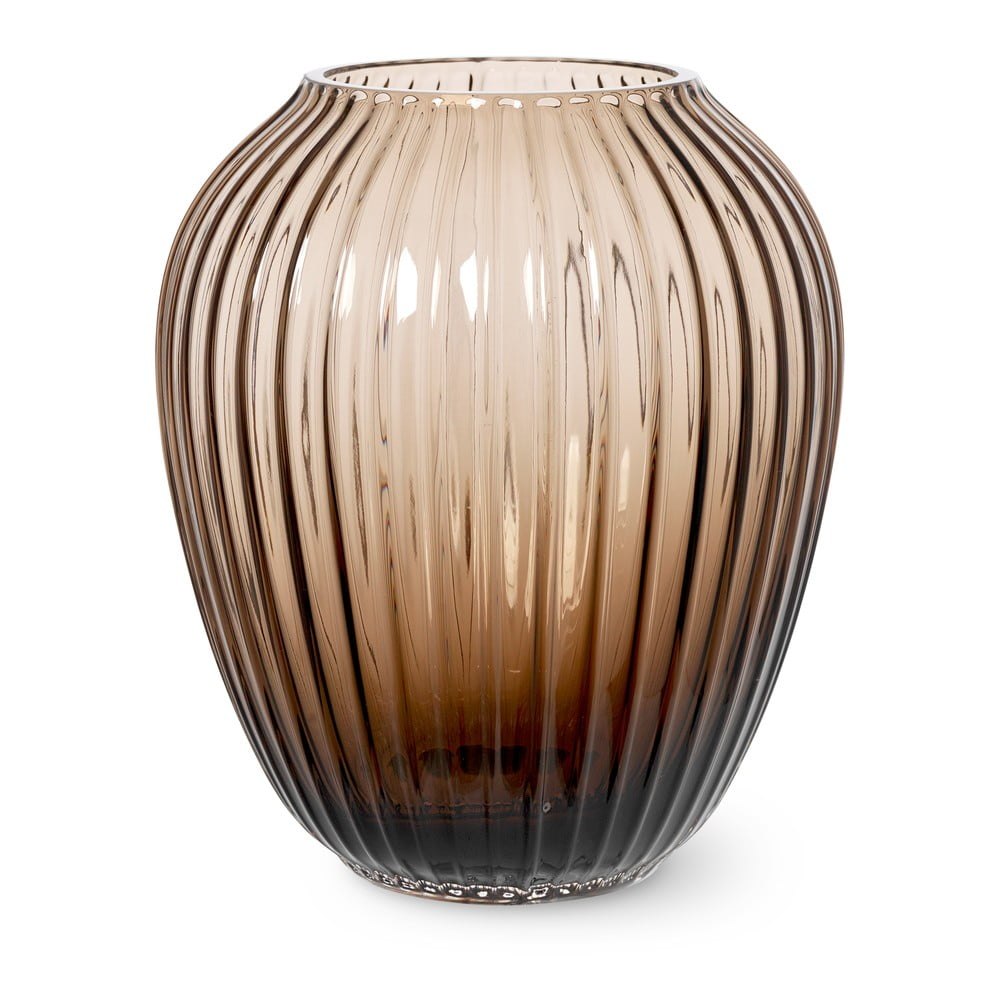 Hnedá sklenená váza Kähler Design Hammershøi