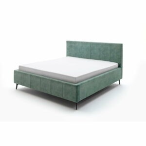 Zelená dvojlôžková posteľ s roštom a úložným priestorom Meise Möbel Lizzano