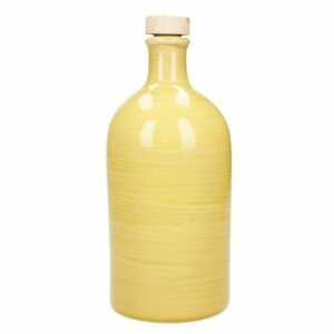 Žltá keramická fľaša na olej Brandani Maiolica