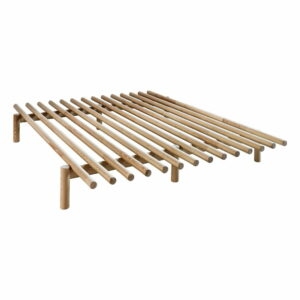 Dvojlôžková posteľ z borovicového dreva Karup Design Pace Natural