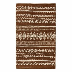 Hnedo-biely bavlnený koberec Webtappeti Ethnic