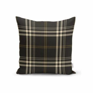 Čierno-béžová dekoratívna obliečka na vankúš Minimalist Cushion Covers Flannel