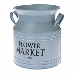 Modrý kovový kvetináč Dakls Flower Market