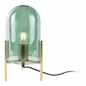 Zelená sklenená stolová lampa Leitmotiv Bell