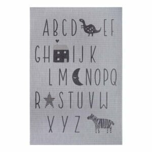Sivý detský koberec Ragami Letters