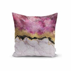 Obliečka na vankúš Minimalist Cushion Covers Marble With Pink And Gold