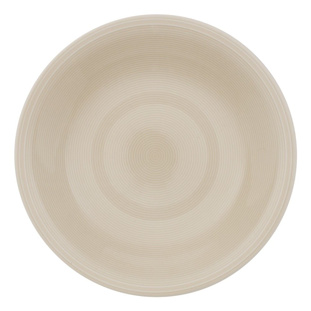 Bielo-béžový porcelánový hlboký tanier Like by Villeroy & Boch