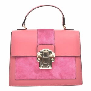 Ružová kožená kabelka Isabella Rhea