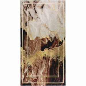 Hnedo-krémový umývateľný koberec 50x80 cm - Vitaus